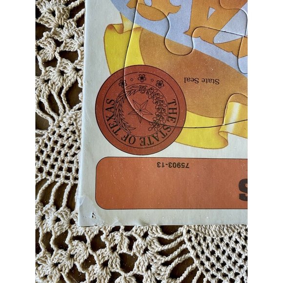 Texas Puzzle - NIP - Texas Frame Tray Puzzle 1992 - Rainbow Works - 11” X 14” - Picture 6 of 7